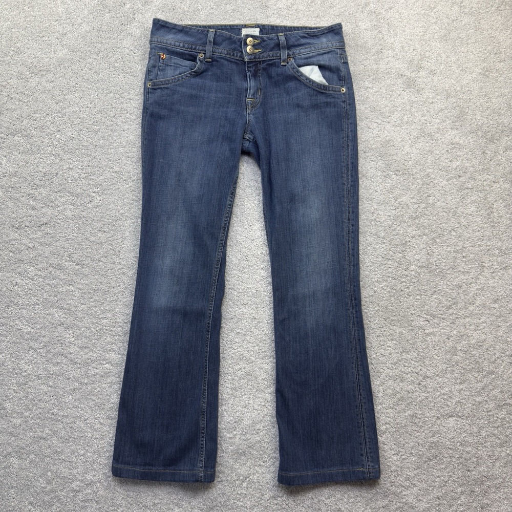 Hudson Jeans Womens 30 Blue Denim Bootcut Flap Pocket Mid Rise Stretch Pants